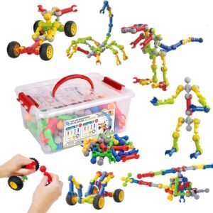 Huaker Kids Building STEM Toys ,125 Pcs Educational Construction Engineering