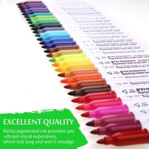 Permanent Marker, 30 Colors Fine Point Permanent Markers
