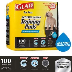 Glad for Pets Black Charcoal Puppy Pads-New